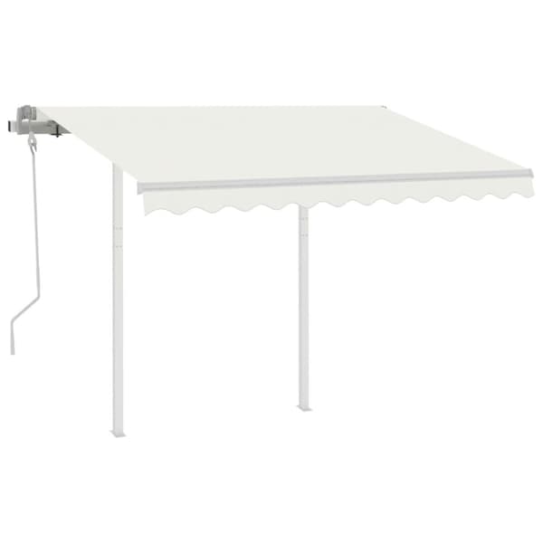 The Living Store Markiisin tolppasarja valkoinen 300x245 cm rauta - Markiisit