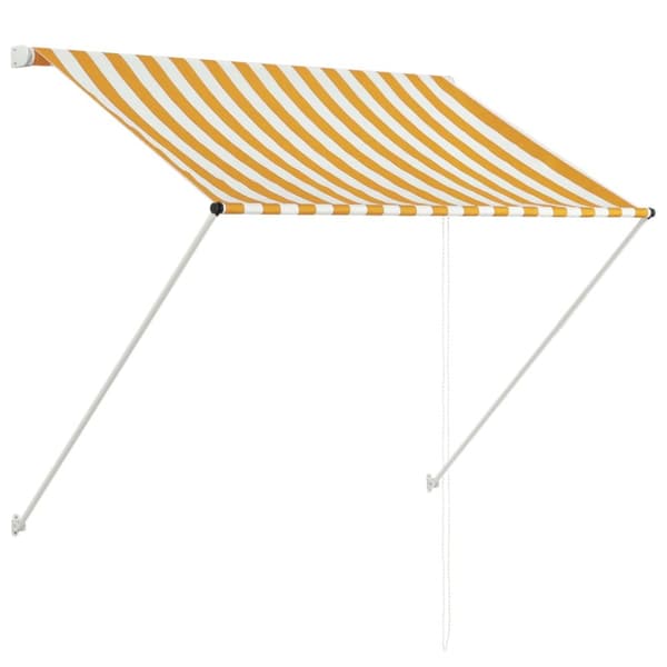 The Living Store Markis 150x150 cm gul och vit - Markiser