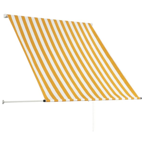 The Living Store Markis 150x150 cm gul och vit - Markiser