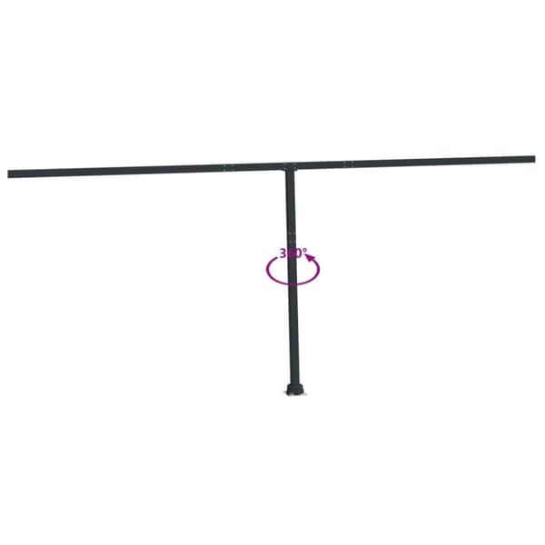 The Living Store Markiisin tolppasarja antrasiitti 600x245 cm rauta - Markiisit