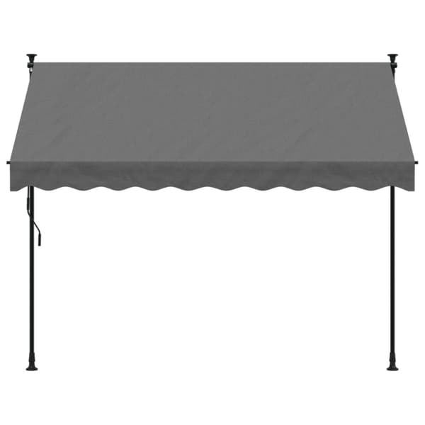 The Living Store Sisäänkelattava markiisi antrasiitti 250x150 cm kangas ja teräs -  Markiisit