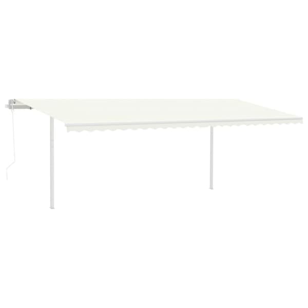 The Living Store Markiisin tolppasarja valkoinen 600x245 cm rauta - Markiisit