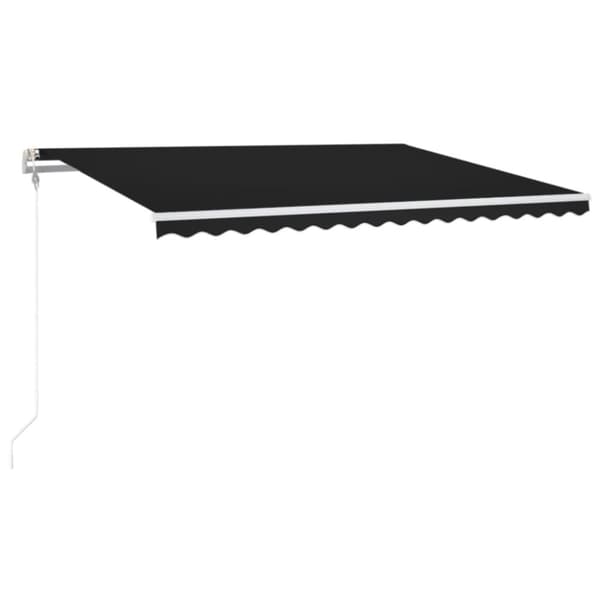 The Living Store Automatisk markis med vindsensor & LED 400x300 cm antracit -  Markiser