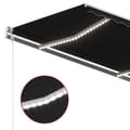 Miniatyrbild 6 av 10: The Living Store Automatisk markis med vindsensor & LED 400x300 cm antracit -  Markiser