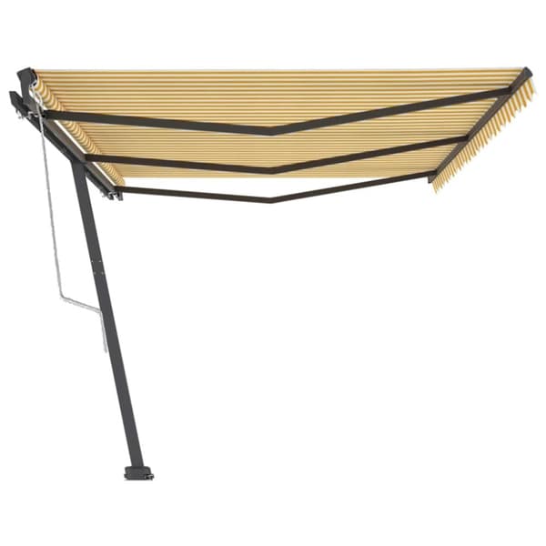 The Living Store Fristående automatisk markis 600x300 cm gul/vit - Markiser