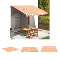 Miniatyrbild 1 av 7: The Living Store Markisväv gul och orange 4x3,5 m -  Markiser