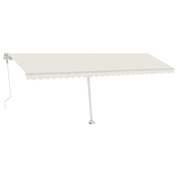 The Living Store Markiisin tolppasarja valkoinen 600x245 cm rauta - Markiisit