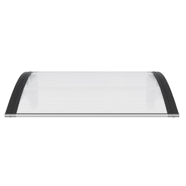 Markiser - Living Entrétak svart och transparent 80x75 cm polykarbonat
