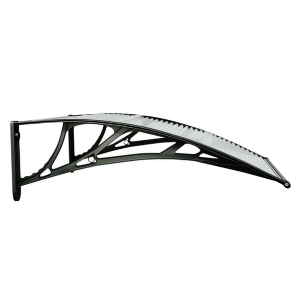 Markiser - Living Entrétak svart och transparent 80x75 cm polykarbonat