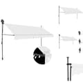 Miniatyrbillede 1 af 9: Markiser - Living markise m. LED-lys manuel betjening 400 cm cremefarvet