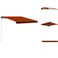 Miniatyrbild 1 av 8: Markiser - Living Markis manuellt infällbar 350x250 cm orange och brun