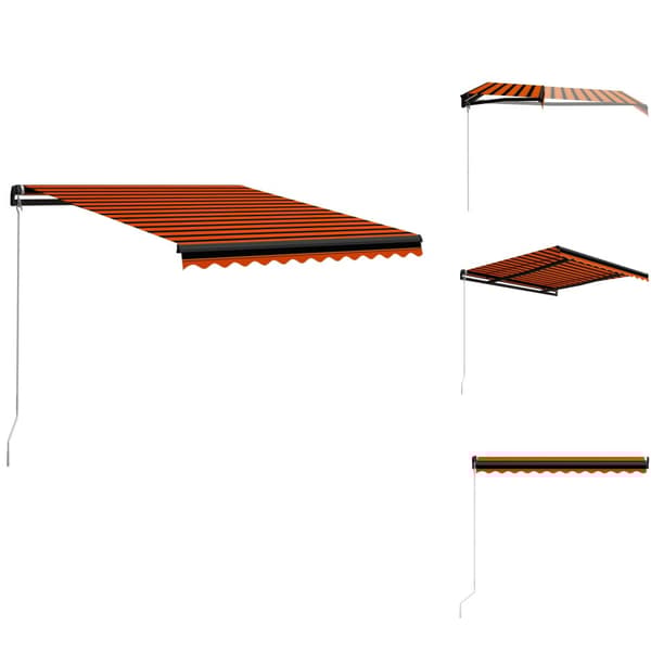 Markiser - Living Markis manuellt infällbar 350x250 cm orange och brun