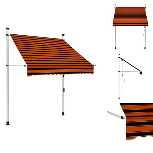 Markiser - Living Markis manuellt infällbar 150 cm orange och brun