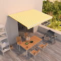 Miniatyrbillede 2 af 8: Markiser - Living markise 400x350 cm manuel betjening gul og hvid