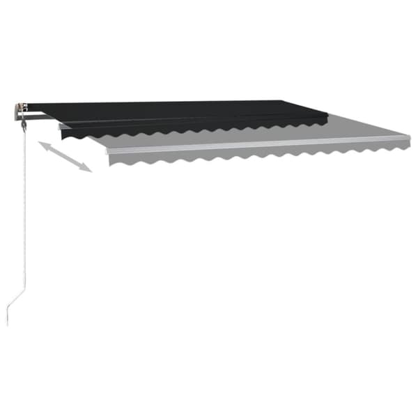 Markiisit - Living Sisäänkelattava markiisi LEDillä 400x350 cm antrasiitti