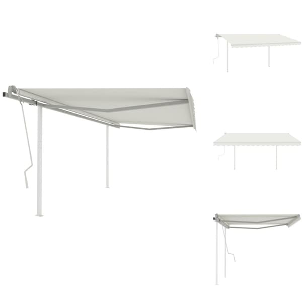 Markiisit - Living Manuaalisesti kelattava markiisi tolpilla 4x3 m kerma