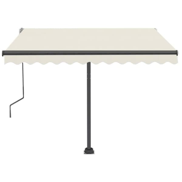 Markiisit - Living Manuaalisesti sisäänkelattava markiisi LEDillä 350x250 cm kerma