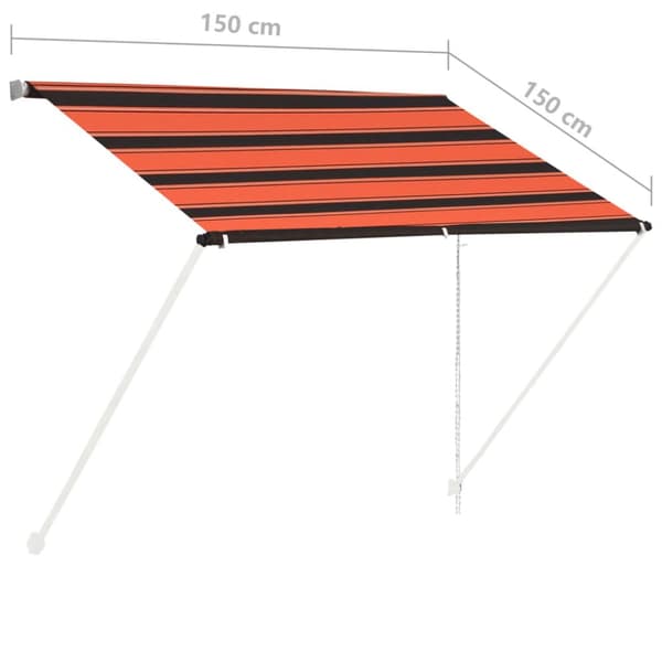 Markiisit - Living Sisäänkelattava markiisi 150x150 cm oranssi ja ruskea