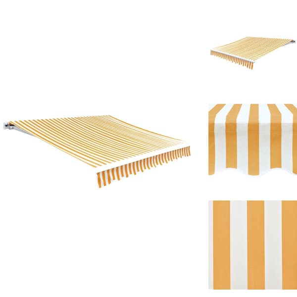 Markiser - Living Markisduk solros 6 x 3 m gul & vit (utan ram)