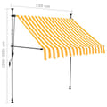 Miniatyrbild 9 av 9: Markiser - Living Markis manuellt infällbar med LED 150 cm vit och orange