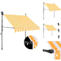 Miniatyrbild 1 av 9: Markiser - Living Markis manuellt infällbar med LED 150 cm vit och orange