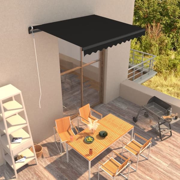 Markiisit - Living Manuaalisesti sisäänkelattava markiisi 300x250 cm antrasiitti