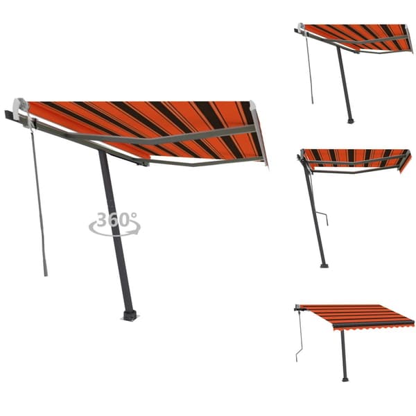 Markiser - Living Fristående markis manuell 300x250 cm orange/brun