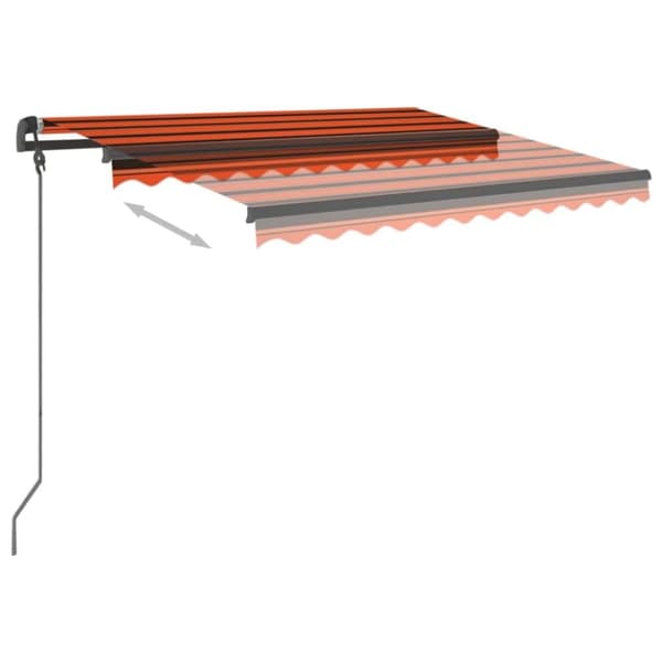 Markiser - Living Markis med stolpar manuellt infällbar 3x2,5 m orange och brun