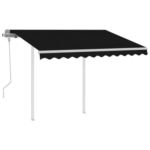 Markiisit - Living Manuaalisesti kelattava markiisi tolpilla 3x2,5 m antrasiitti