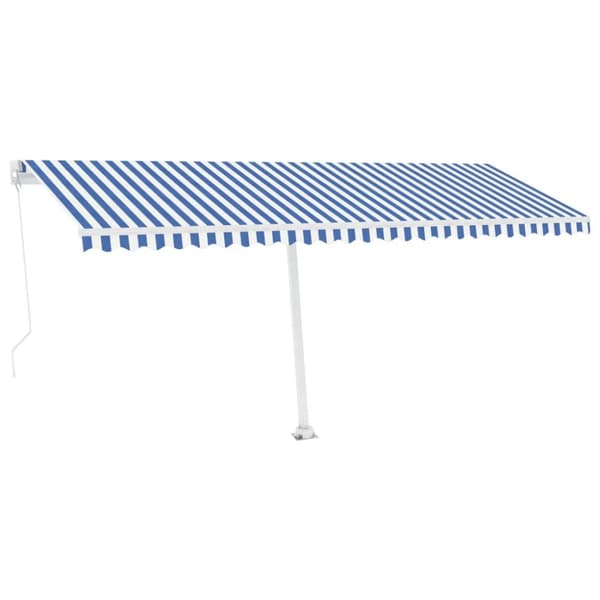Markiser - Living Markis manuellt infällbar fristående 500x300 cm blå/vit