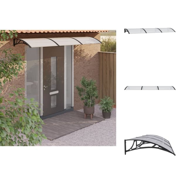 Markiser - Living Entrétak svart och transparent 300x80 cm polykarbonat
