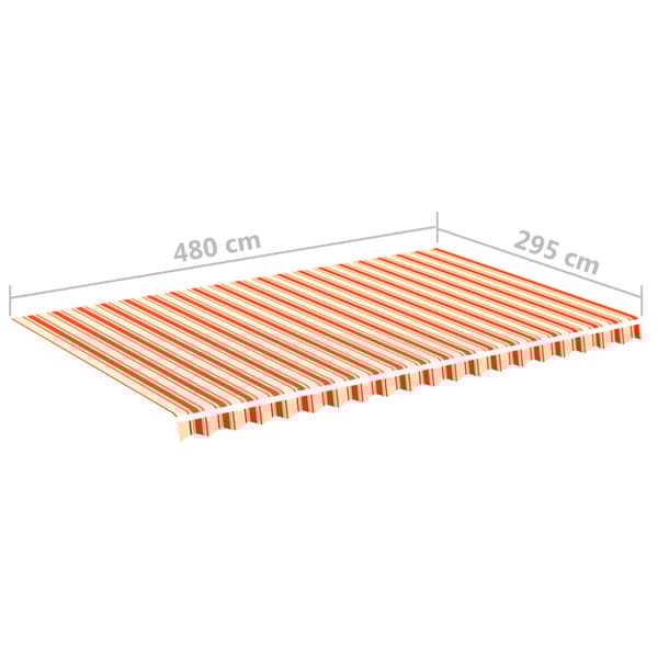 Markiser - Living udskiftningsdug til markise 5x3 m gul og orange