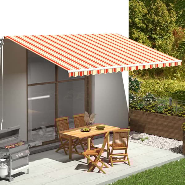 Markiser - Living udskiftningsdug til markise 5x3 m gul og orange