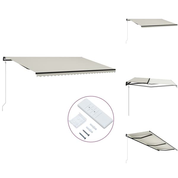 Markiser - Living Markis automatiskt infällbar 600x300 cm gräddvit