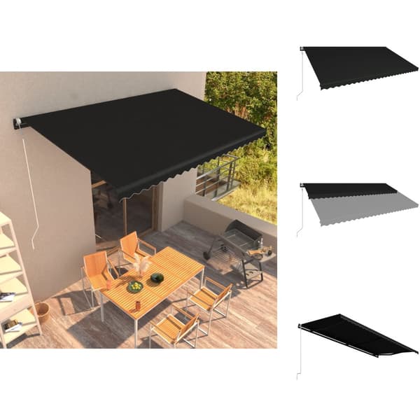 Markiser - Living Markis automatiskt infällbar 600x300 cm antracit