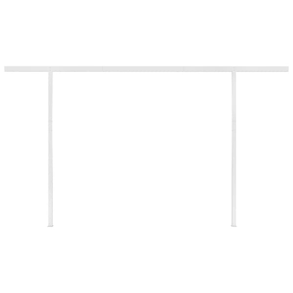 Markiisit - Living Manuaalisesti kelattava markiisi tolpilla 4x3,5m keltavalkoinen