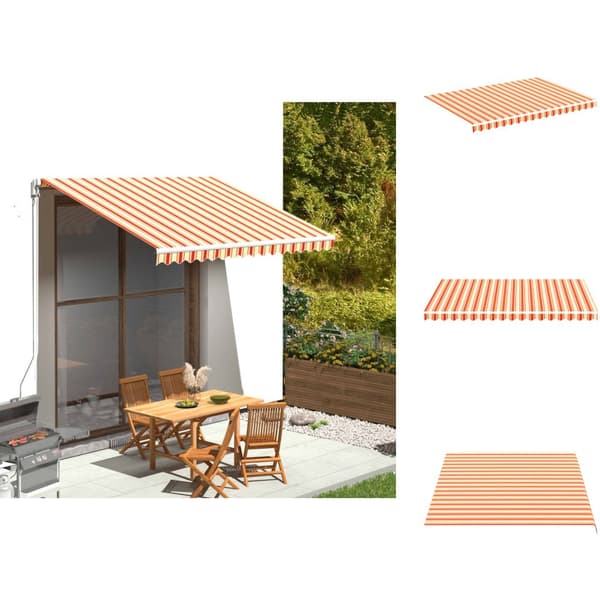 Markiser - Living Markisväv gul och orange 3,5x2,5 m