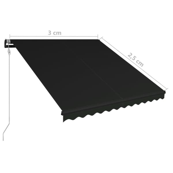 Markiisit - Living Automaattisesti sisäänkelattava markiisi 300x250 cm antrasiitti