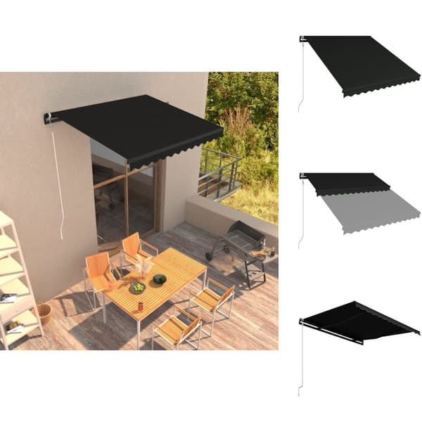 Markiisit - Living Automaattisesti sisäänkelattava markiisi 300x250 cm antrasiitti