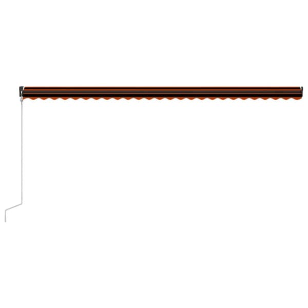 Markiser - Living Infällbar markis med vindsensor & LED 600x300 cm orange & brun