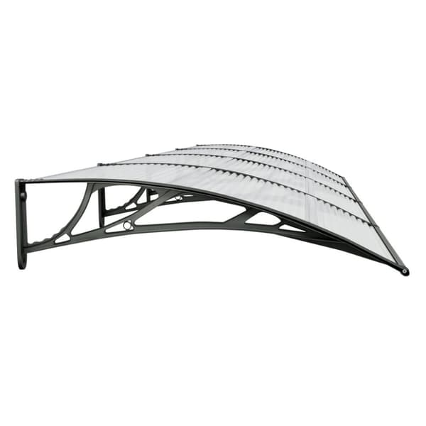 Markiser - Living Entrétak svart 400x100 cm polykarbonat