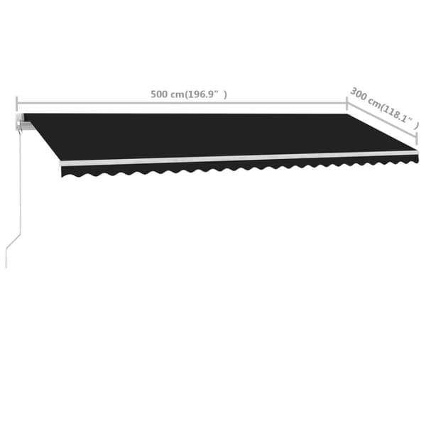 Markiser - Living Markis manuellt infällbar fristående 500x300 cm antracit