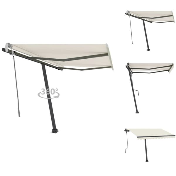 Markiser - Living Fristående markis manuell 300x250 cm gräddvit