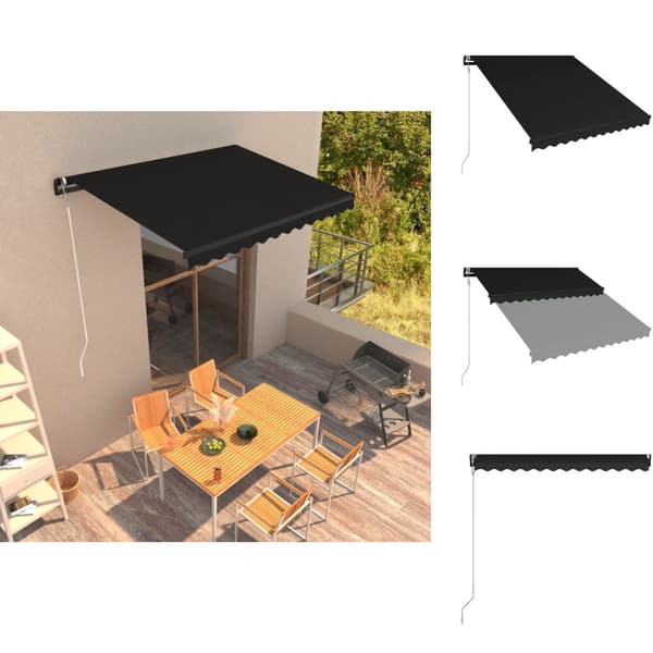 Markiser - Living Markis automatiskt infällbar 350x250 cm antracit