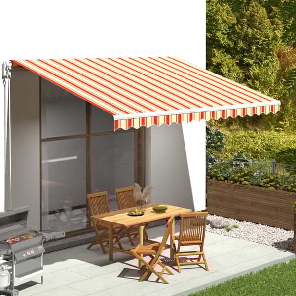 Markiser - Living udskiftningsdug til markise 4,5x3 m gul og orange