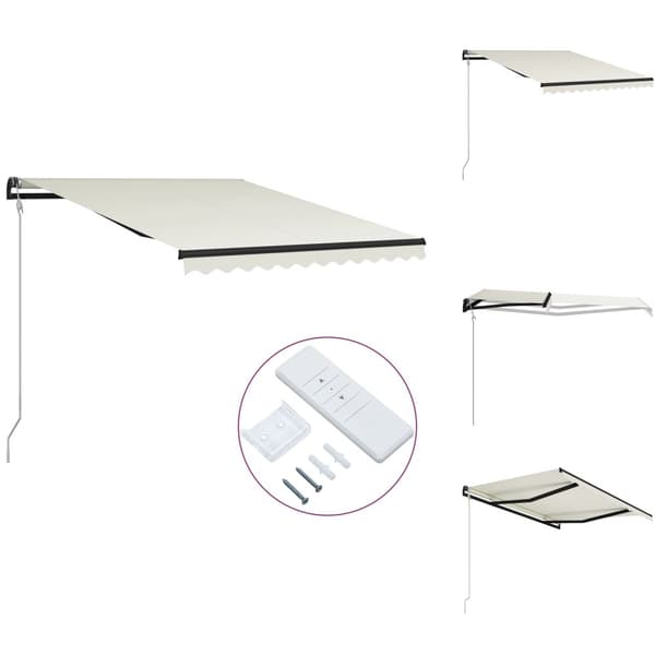 Markiser - Living Markis automatiskt infällbar 300x250 cm gräddvit