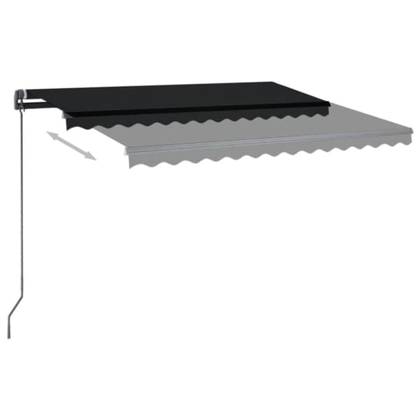 Markiser - Living Markis manuellt infällbar med LED 3x2,5 m antracit
