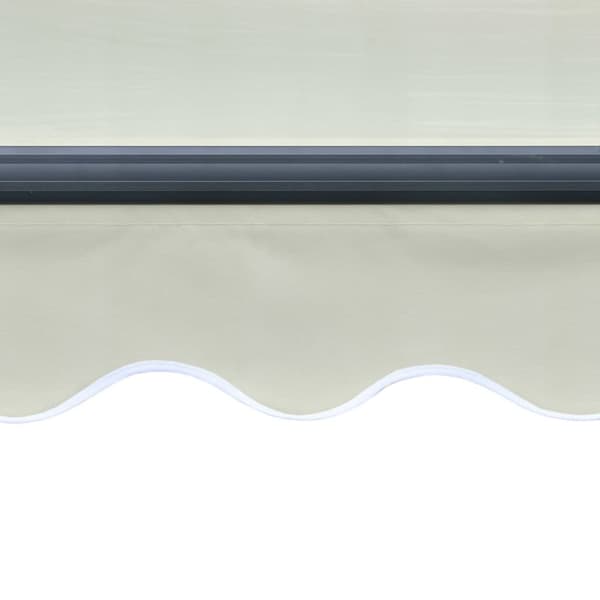 Markiser - Living Infällbar markis med vindsensor & LED 600x300 cm gräddvit
