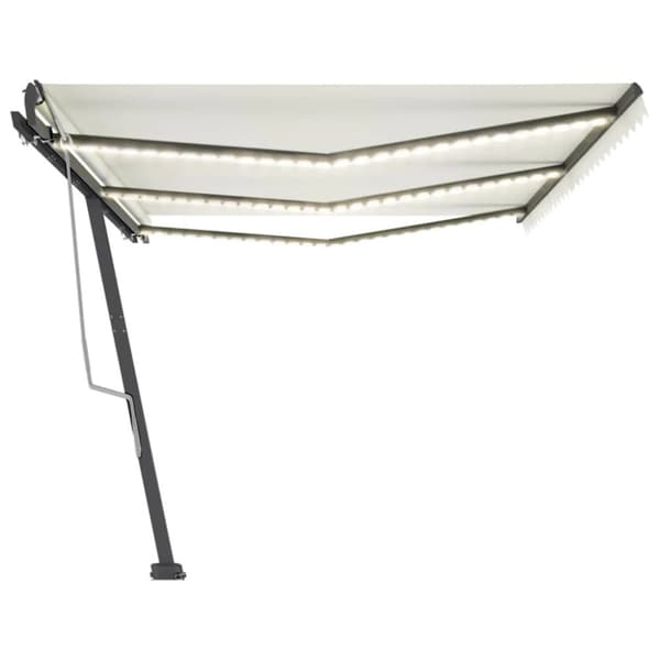 Markiser - Living Markis manuellt infällbar med LED 600x300 cm gräddvit