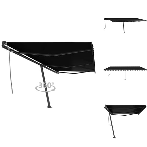 Markiser - Living Fristående markis manuell 600x300 cm antracit